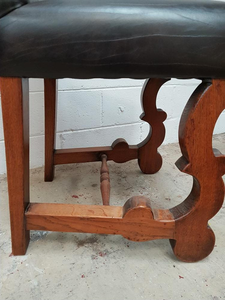 Set of Six Upholstered Leather Look Chairs