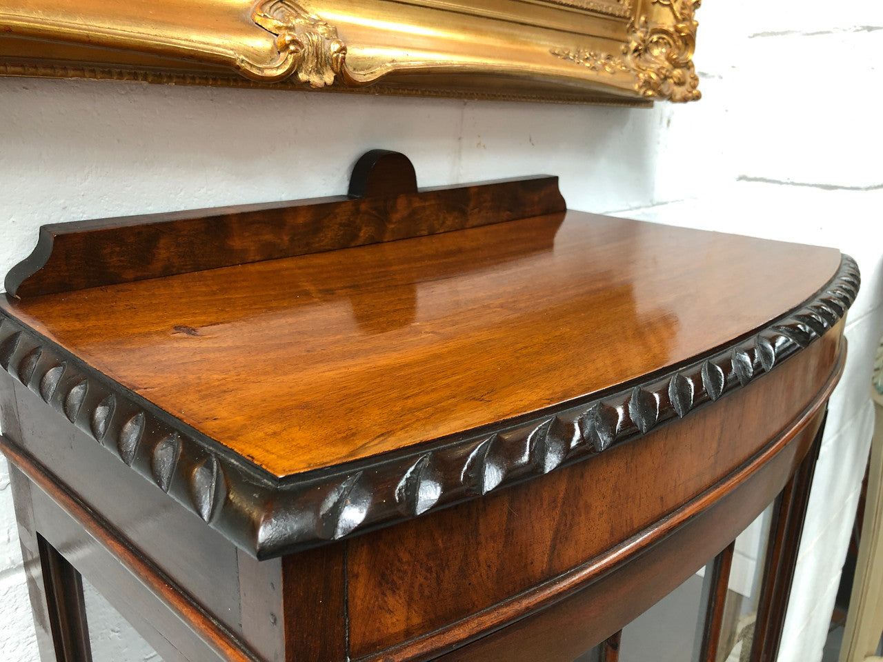 Walnut Chippendale Style Display Cabinet