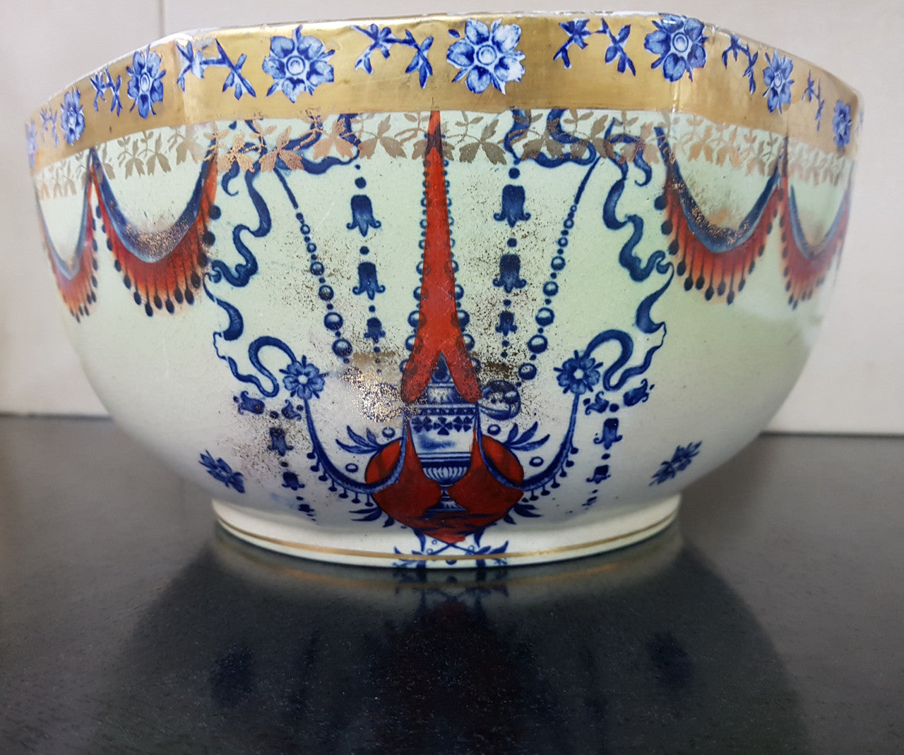 Beautiful Hand-Painted English Lustre Type Bowl