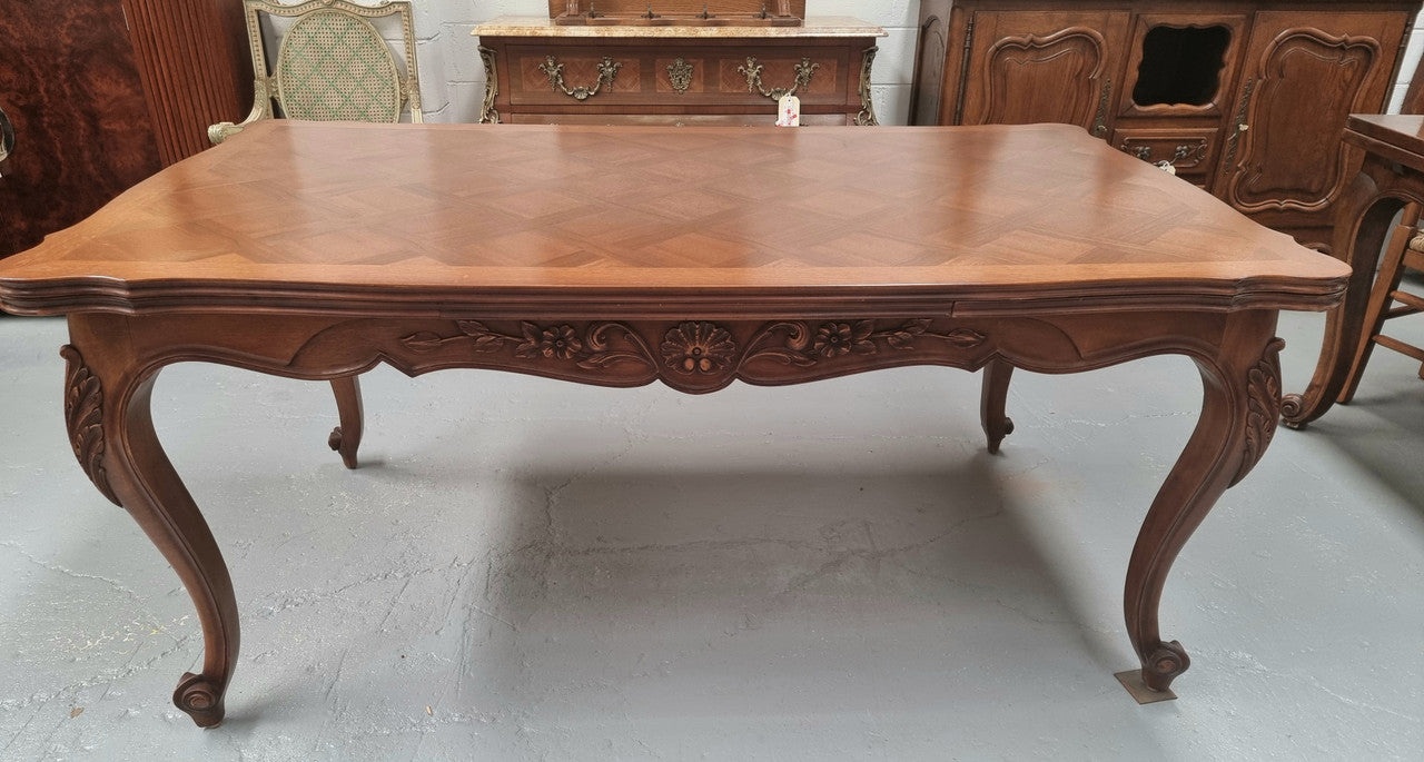 Louis XV Style Parquetry Top Extension Table