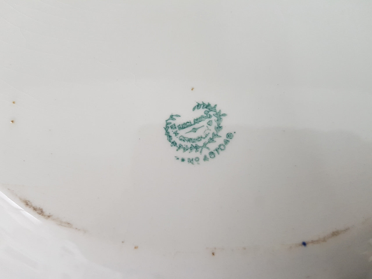 Large Victorian Blue & White Meat Dish