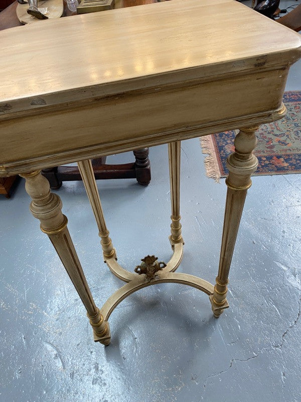 Antique French Louis XVI style painted tall side table/pedestal. Circa 1900 and it is in very good original condition.