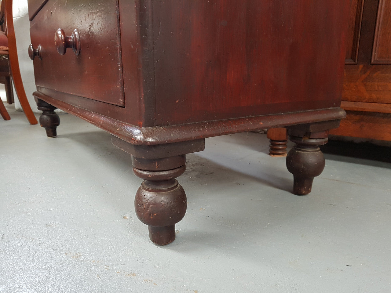 Victorian Cedar Chest Of Five Drawers