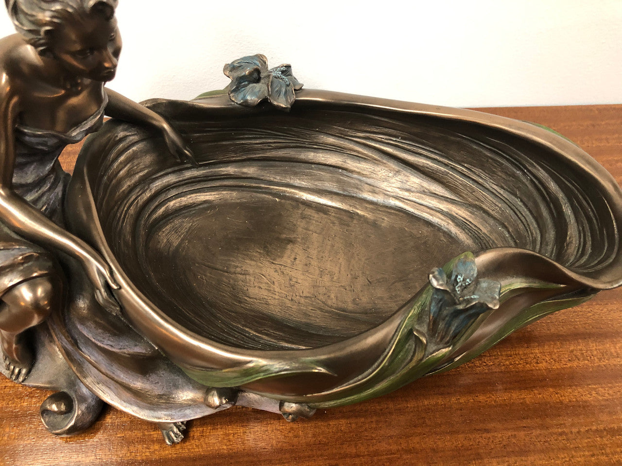 Reproduction Art Noveau Style Statue Bowl