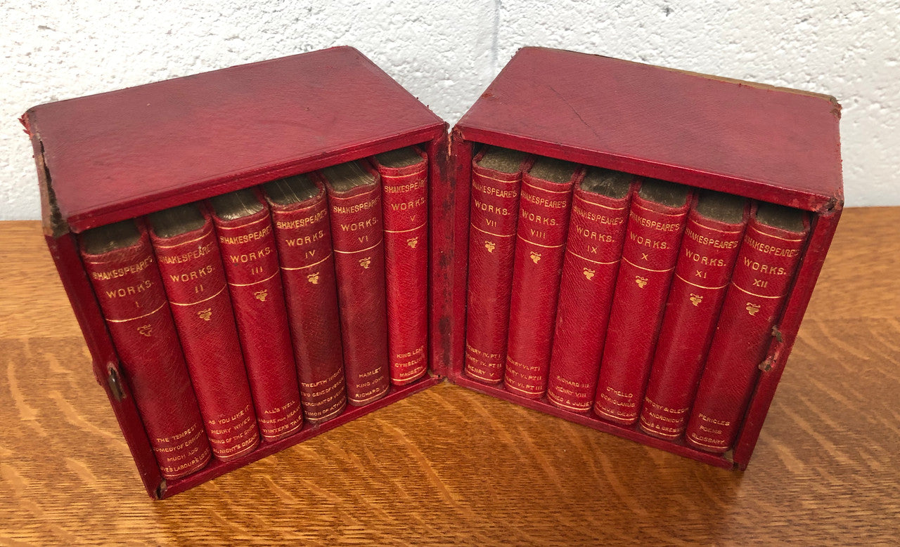 Late Victorian Boxed Collection Shakespeare's Works In Twelve Volumes