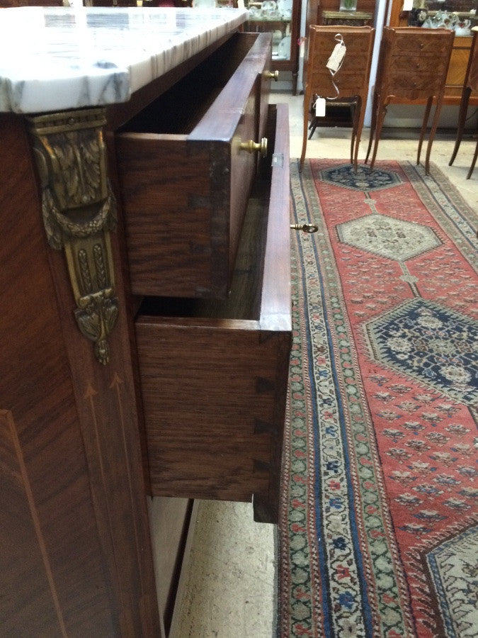 Antique French Inlaid Walnut Commode