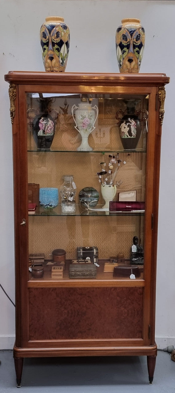 Elegant Louis XVI Style Vitrine Display Cabinet