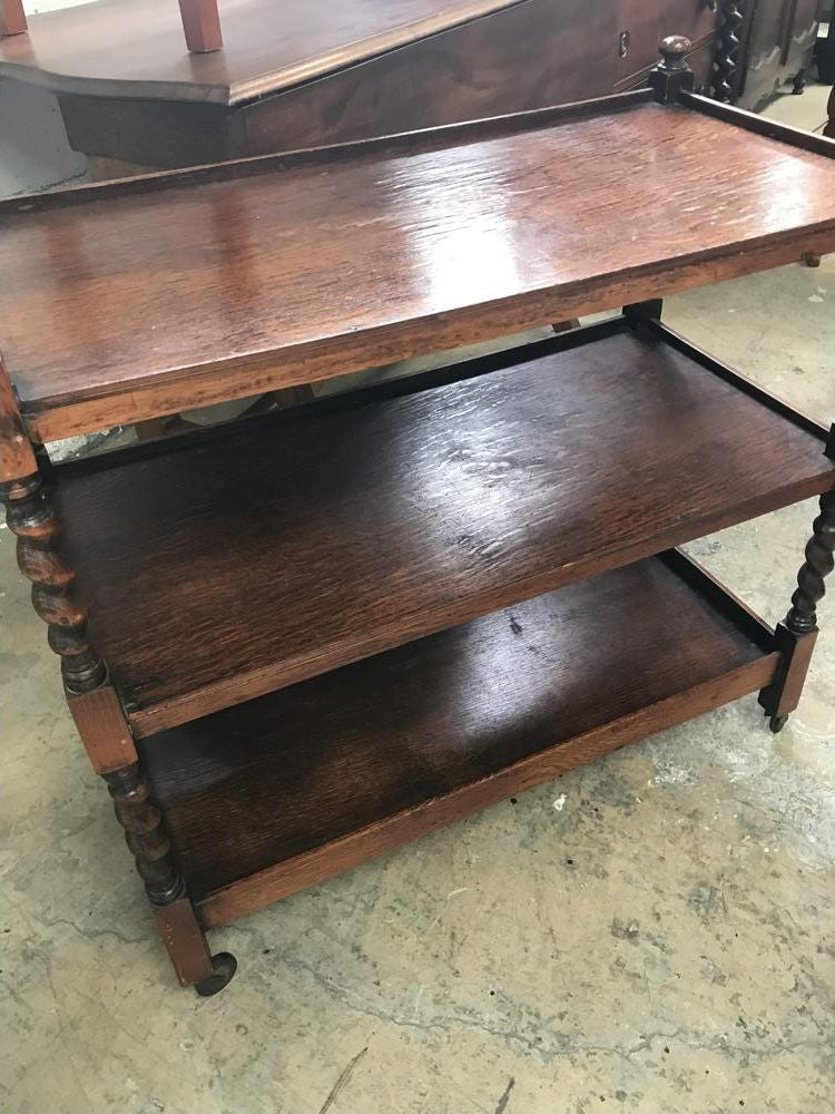 Oak Jacobean Auto Trolley