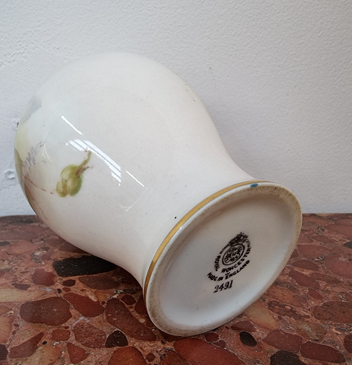 Royal Worcester Hand Painted Vase Signed M. Miller