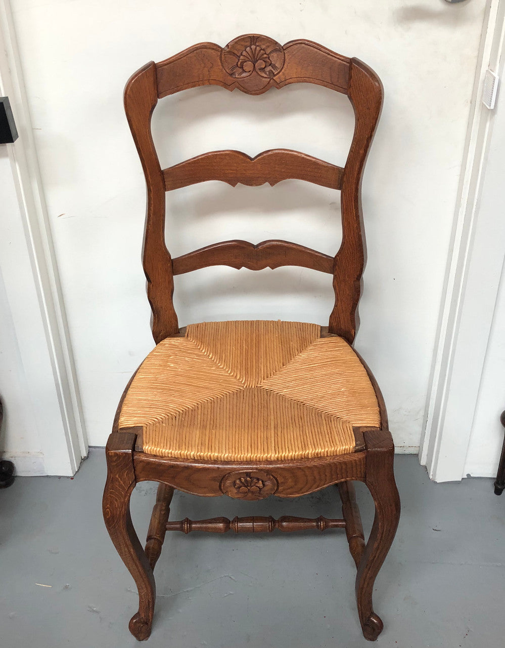 Fabulous Set of 8 French oak Dining Chairs