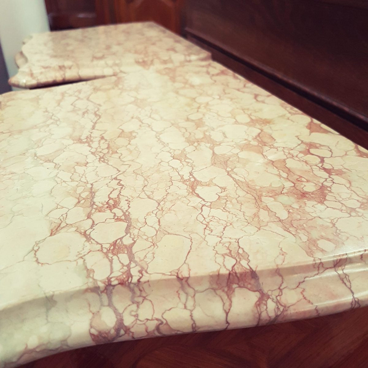 Kingwood Floral Marquetry Inlay Bedsides