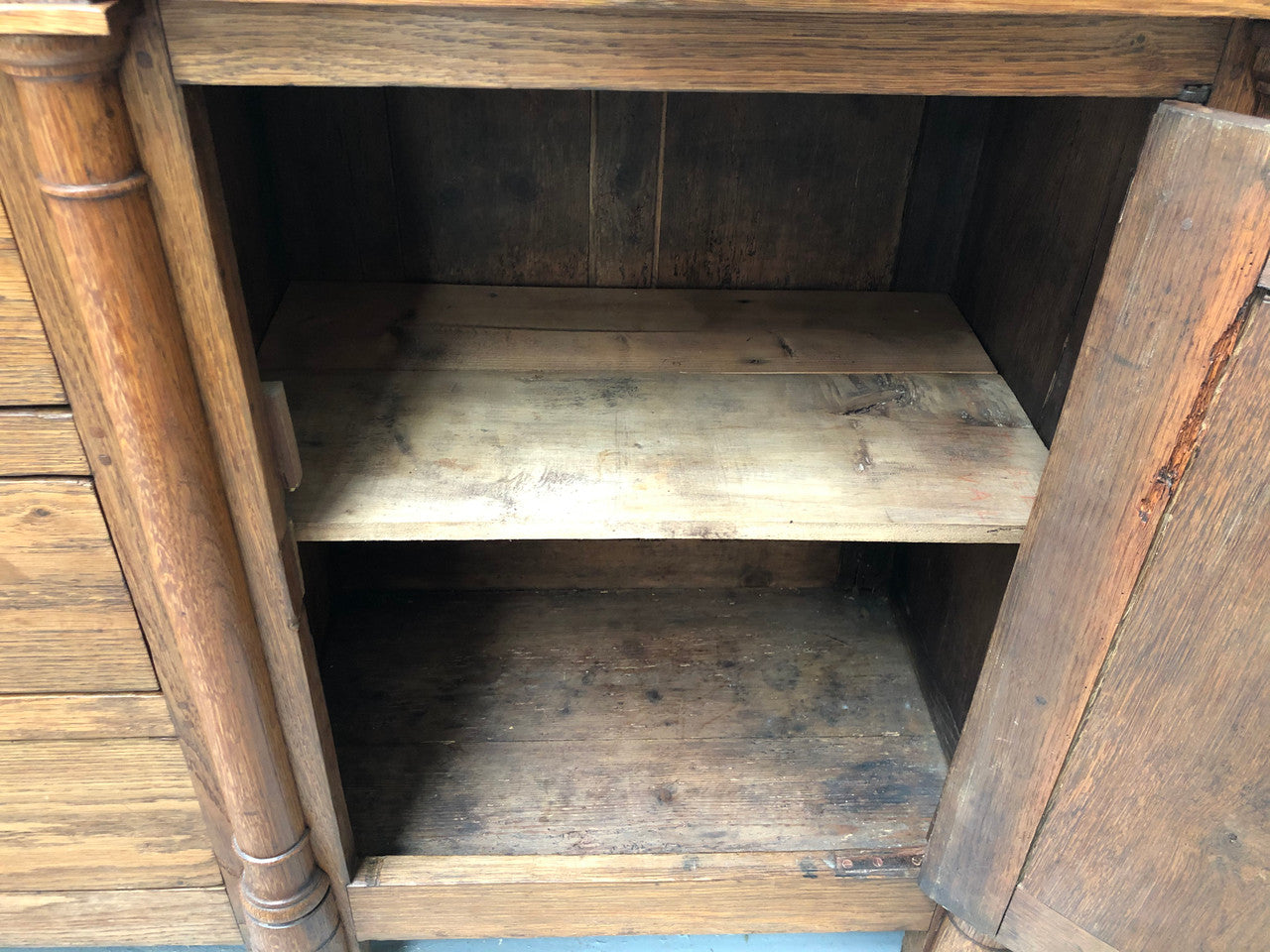 Early 19th Century Empire Oak Sideboard