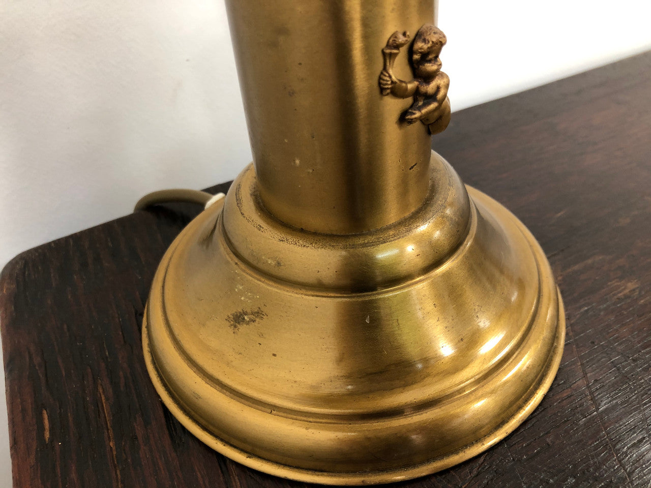 Fabulous & decorative French gilt metal & jewelled table/desk lamp. Wired to Australian standards & in good original condition.