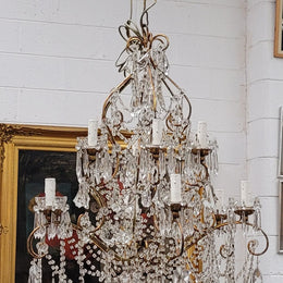 Very impressive large French crystal two tier 12 arm chandelier. Sourced from France and has been fully rewired to Australian standards.