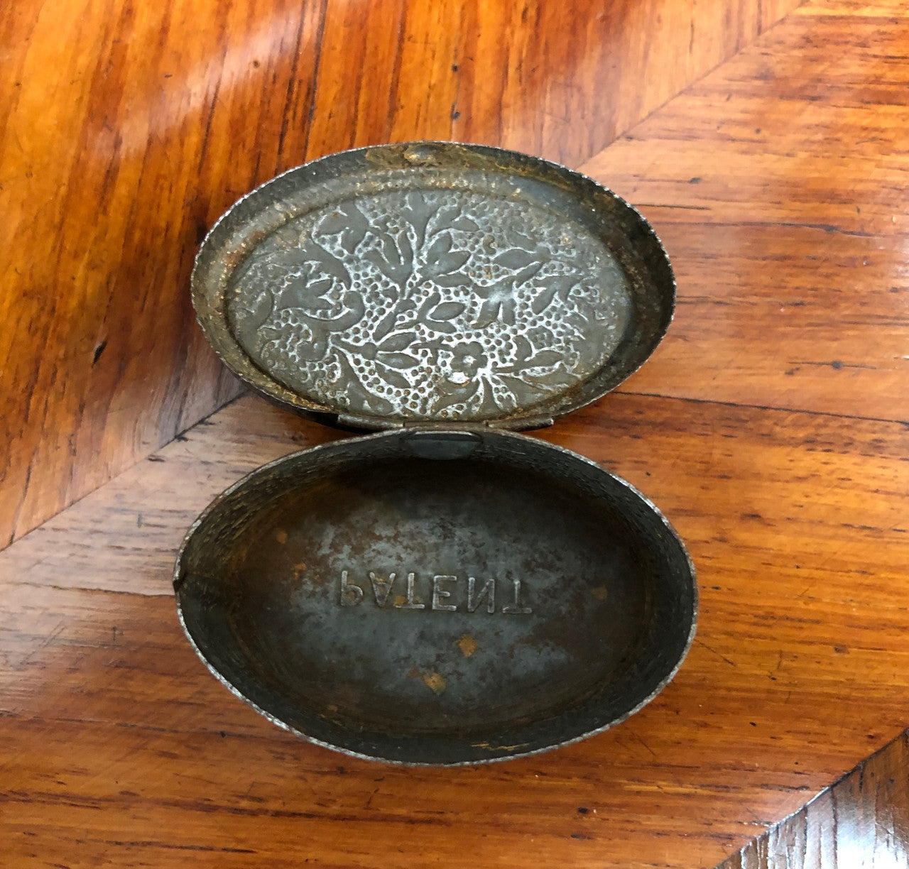 Antique Vesta Trinket Tin Box