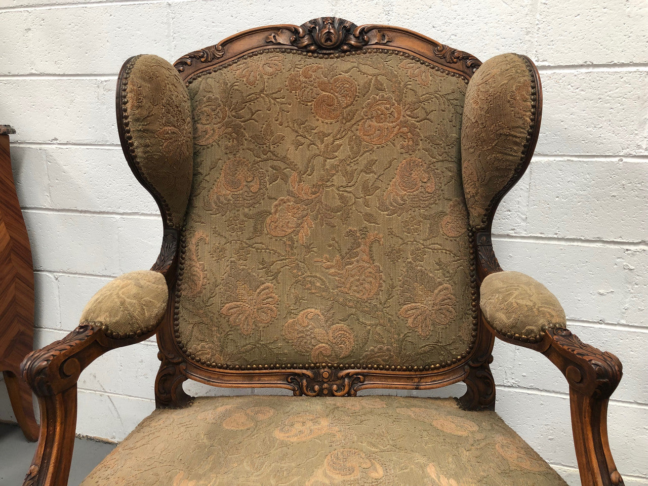 Beautiful Pair Of French Carved Arm Chairs