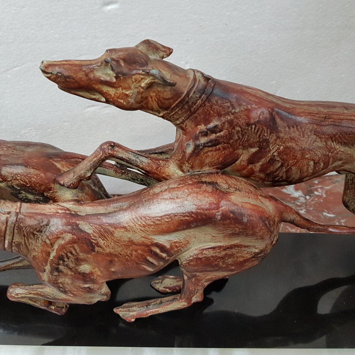Art Deco French Hounds Sculpture