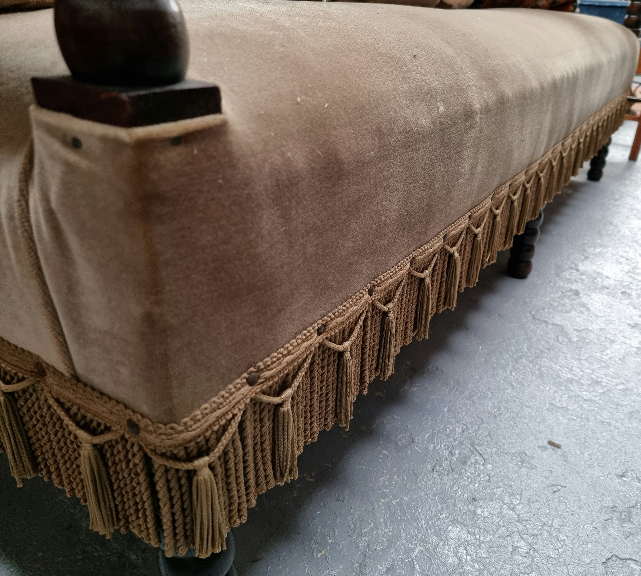 Sensational Antique French Oak Gothic Revival Bench Seat