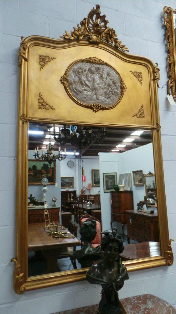 French Gilt Trumeau Mirror