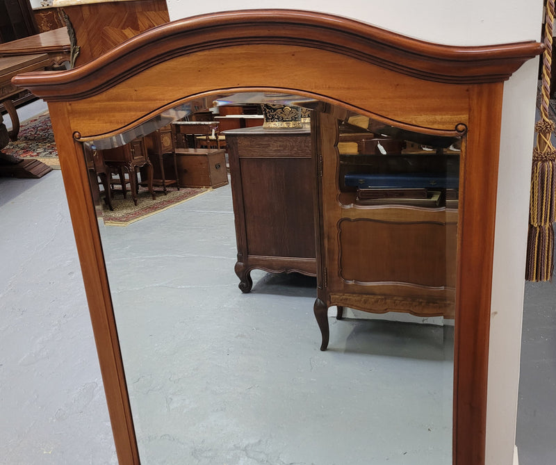 Vintage Louis Philippe style mahogany mantel mirror. It has been sourced from France and in good original detailed condition.