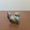 Vintage Sotaro Saegusa Style Japanese Cast Iron Dog Sculpture