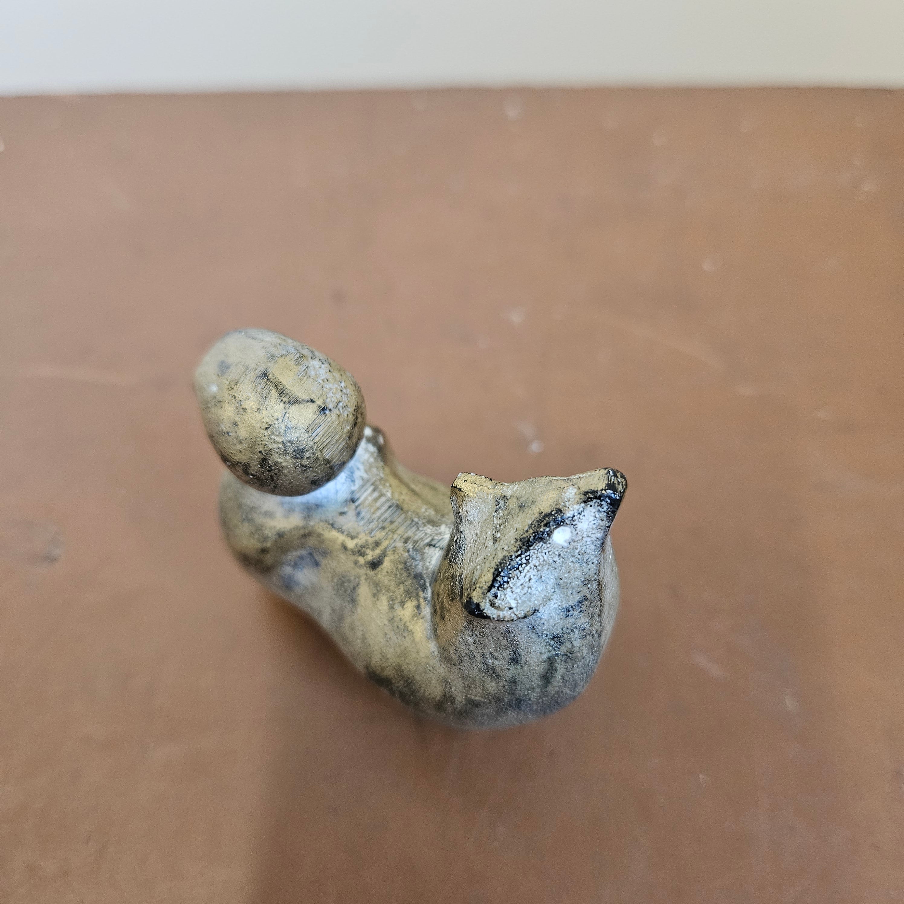 Vintage Sotaro Saegusa Style Japanese Cast Iron Dog Sculpture