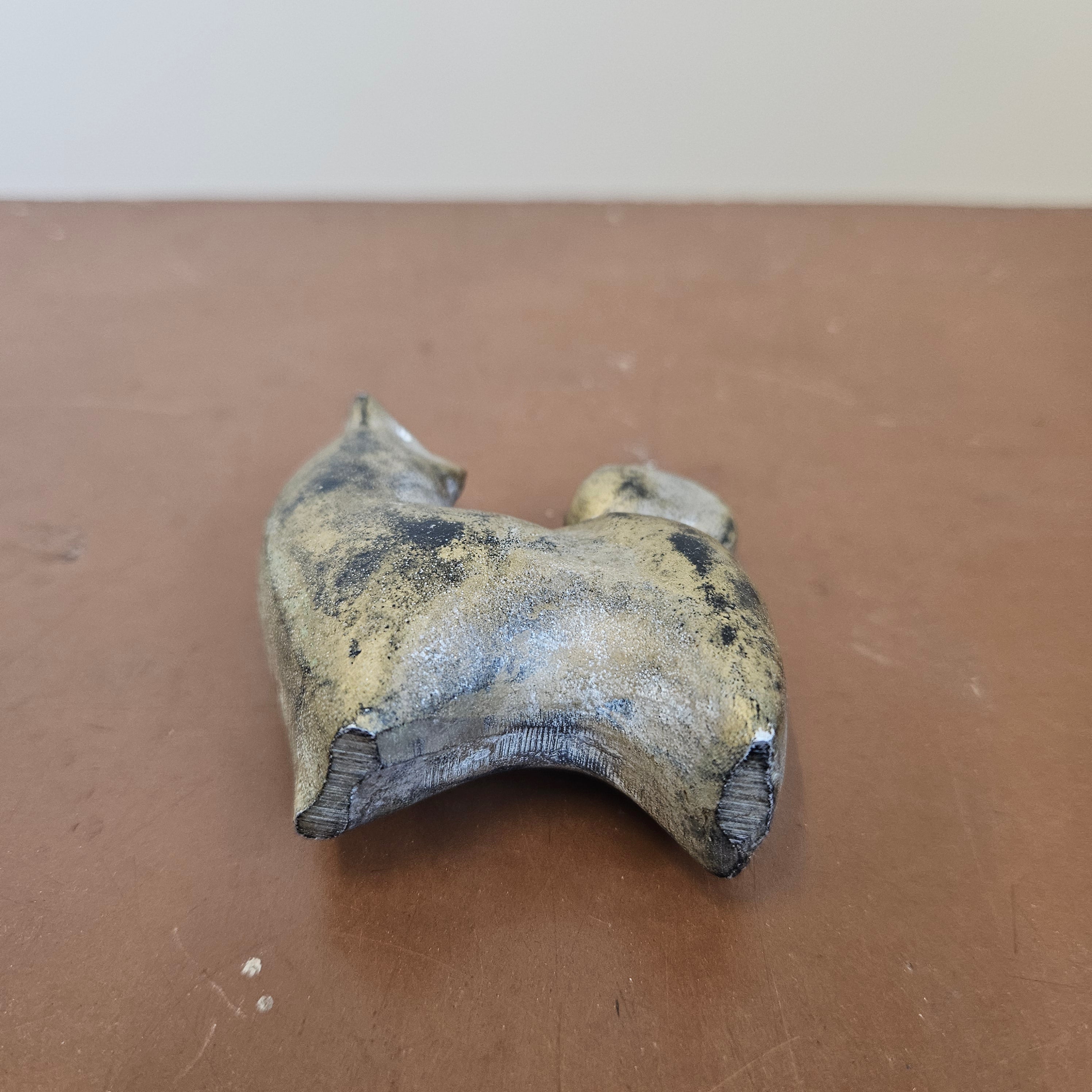 Vintage Sotaro Saegusa Style Japanese Cast Iron Dog Sculpture