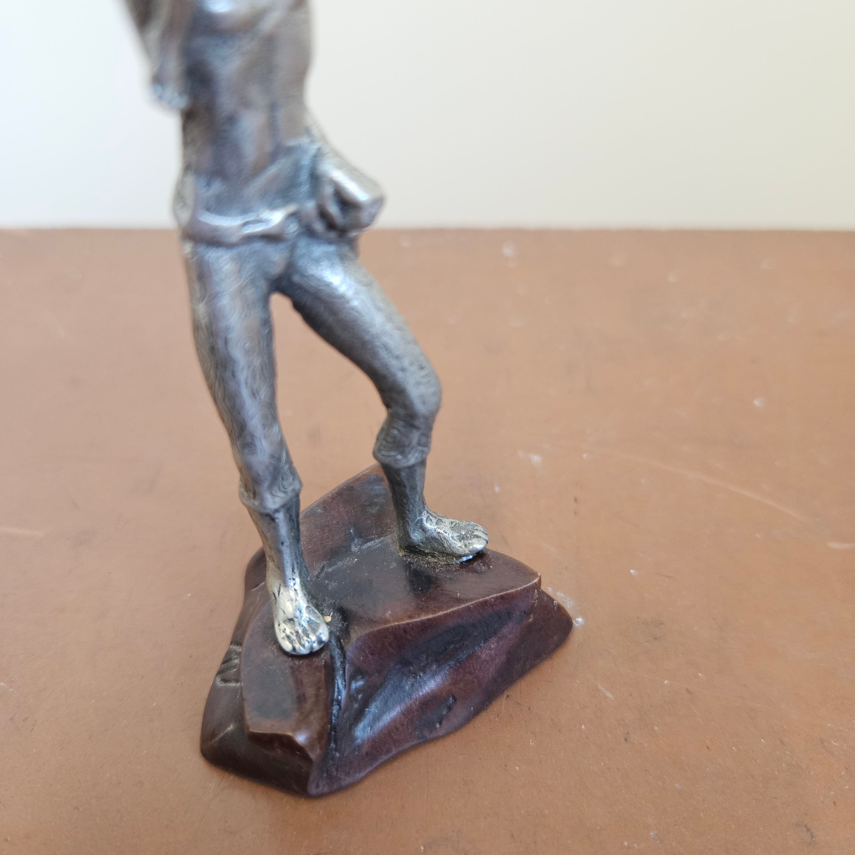 Vintage Cast Pewter 'Father & Son' Elves Figures