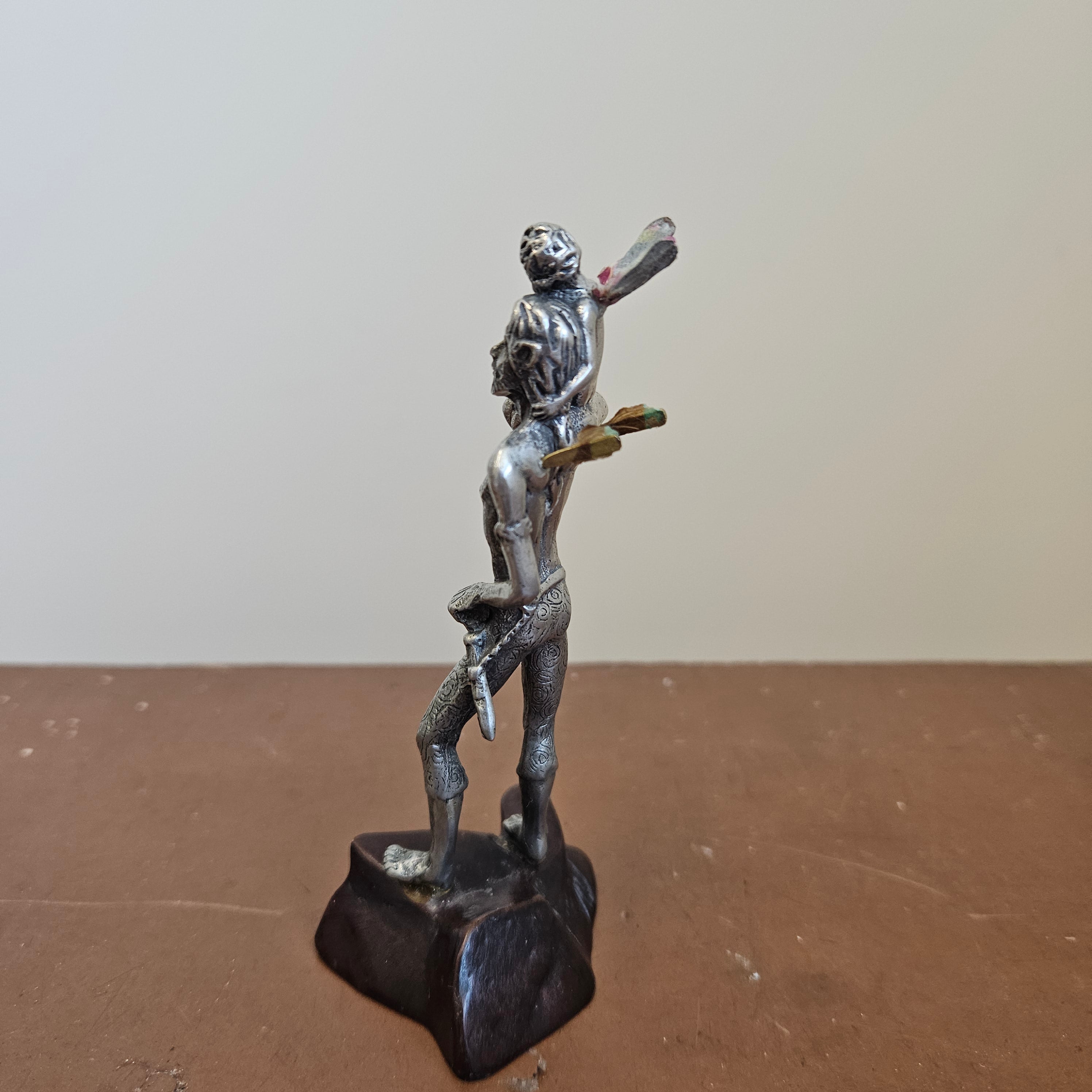 Vintage Cast Pewter 'Father & Son' Elves Figures