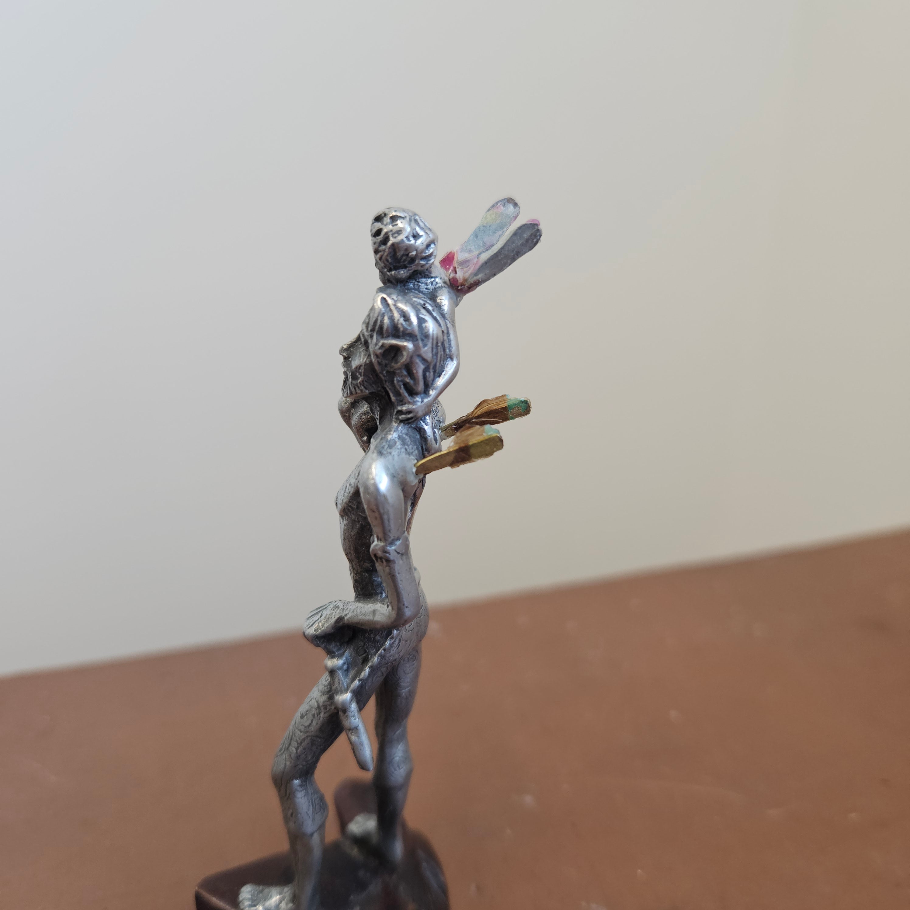 Vintage Cast Pewter 'Father & Son' Elves Figures