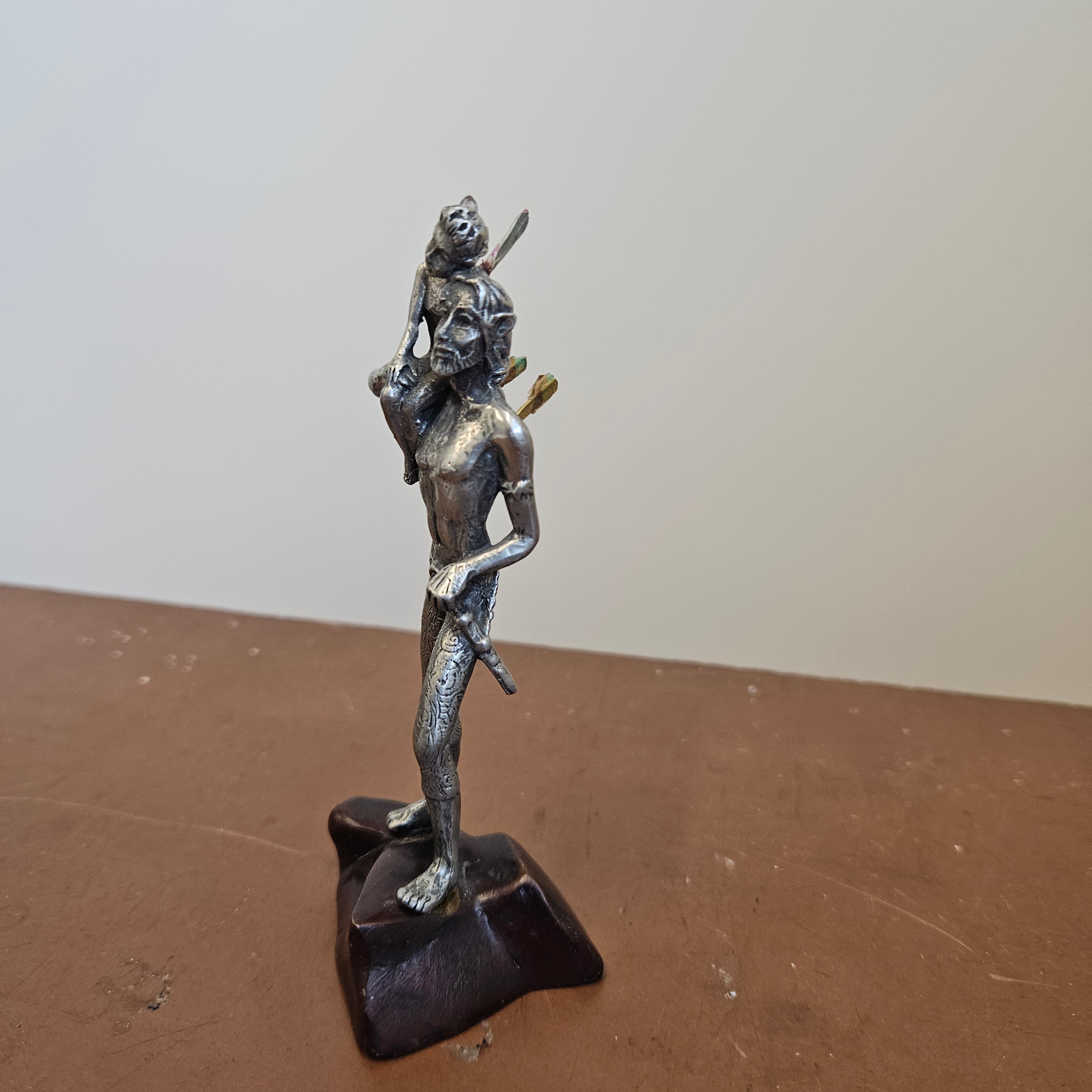 Vintage Cast Pewter 'Father & Son' Elves Figures