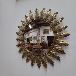 Vintage Brass Convex Mirror | Antique & Vintage | Moonee Ponds Antiques | Australia Wide Delivery