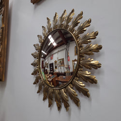 Vintage Brass Convex Mirror | Antique & Vintage | Moonee Ponds Antiques | Australia Wide Delivery