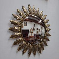 Vintage Brass Convex Mirror | Antique & Vintage | Moonee Ponds Antiques | Australia Wide Delivery