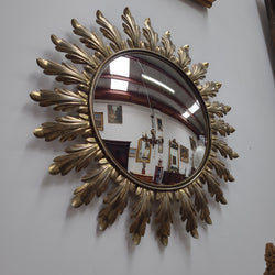 Vintage Brass Convex Mirror | Antique & Vintage | Moonee Ponds Antiques | Australia Wide Delivery
