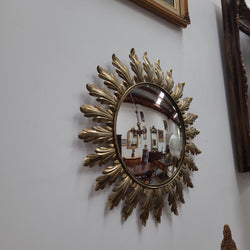 Vintage Brass Convex Mirror | Antique & Vintage | Moonee Ponds Antiques | Australia Wide Delivery