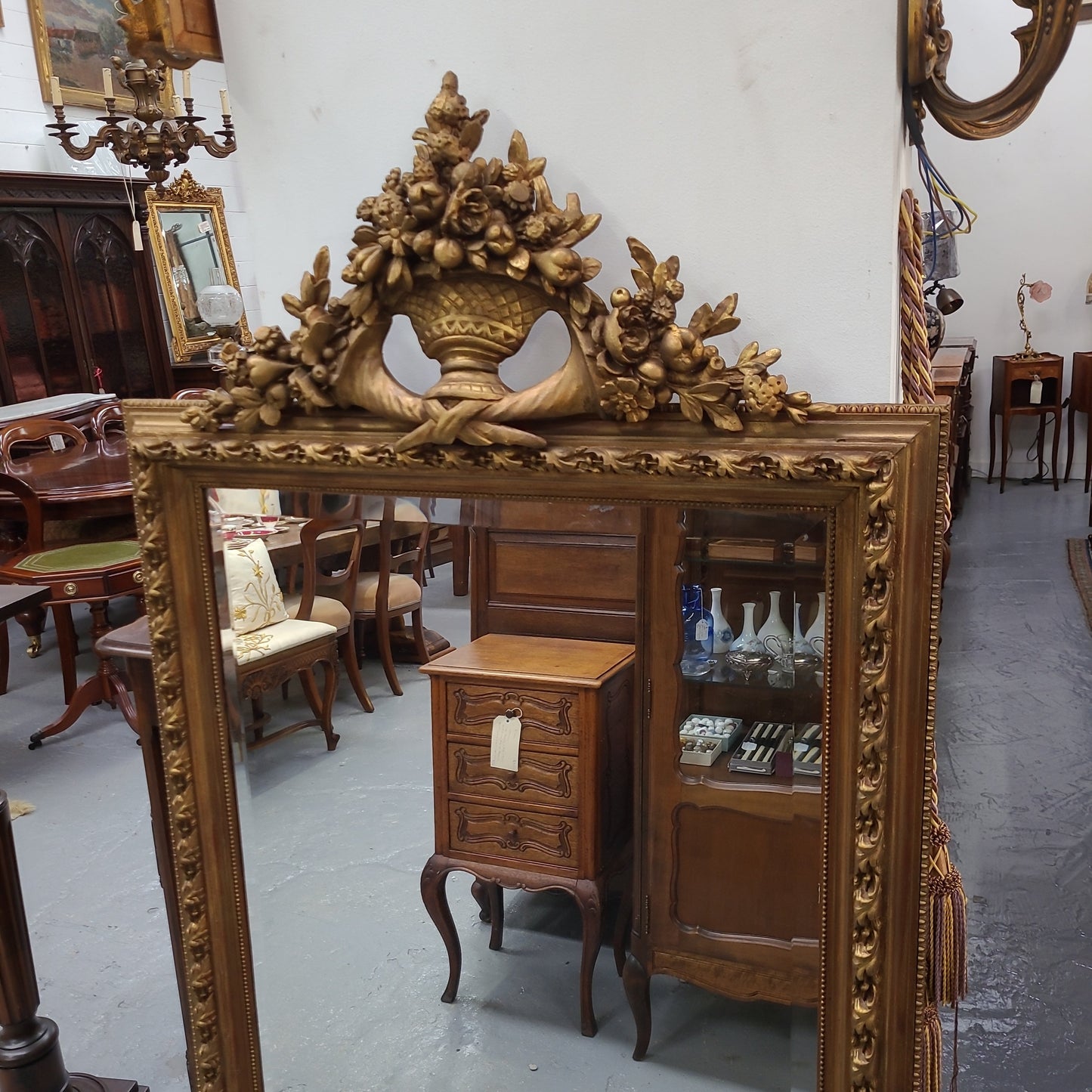 19th Century French Gilt Framed Mantle Mirror