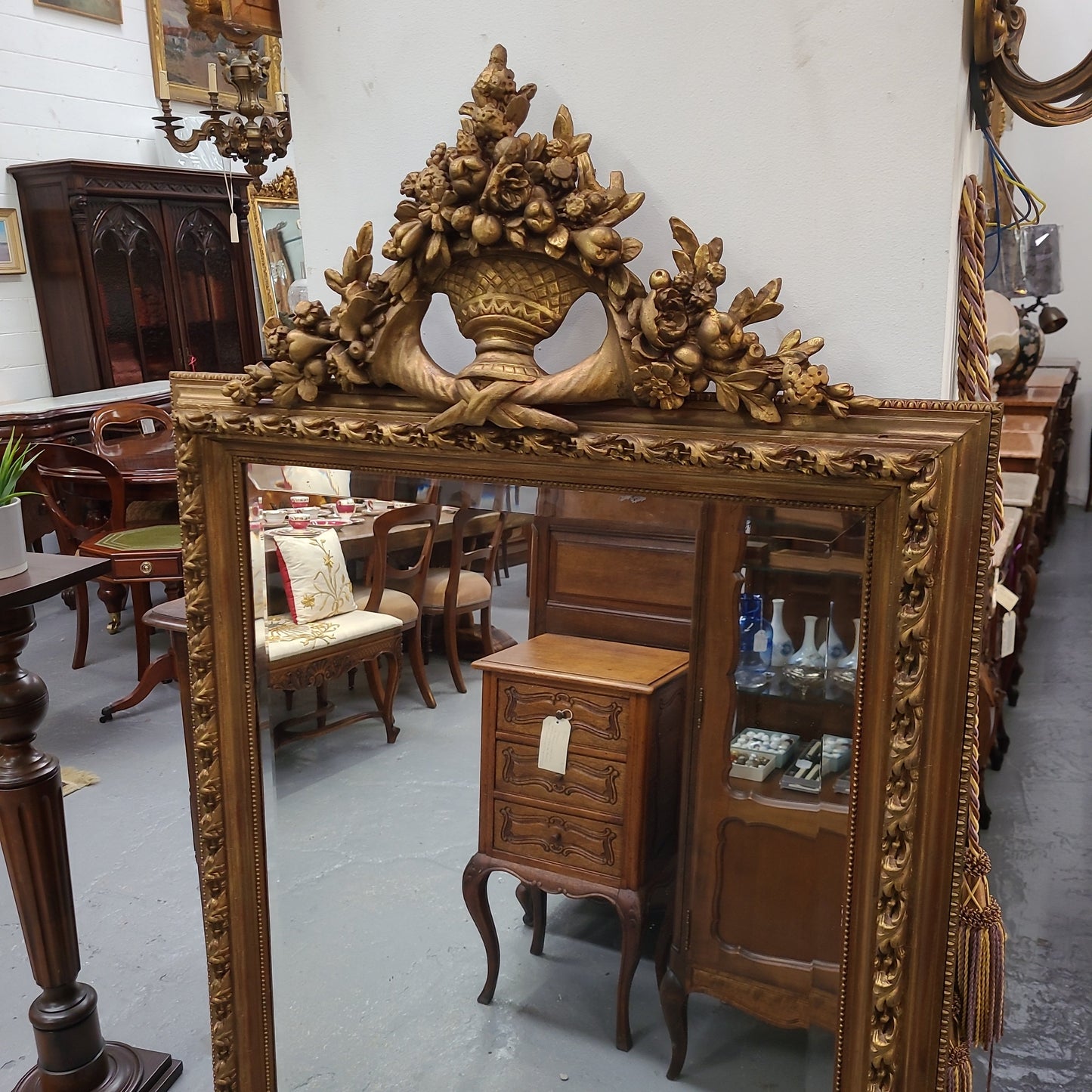 19th Century French Gilt Framed Mantle Mirror