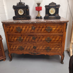 French 18th Century Louis XVI Three Drawer Marble Top Commode | Antique & Vintage | Moonee Ponds Antiques | Australia Wide Delivery
