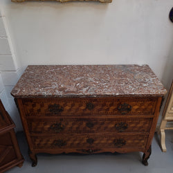 French 18th Century Louis XVI Three Drawer Marble Top Commode | Antique & Vintage | Moonee Ponds Antiques | Australia Wide Delivery