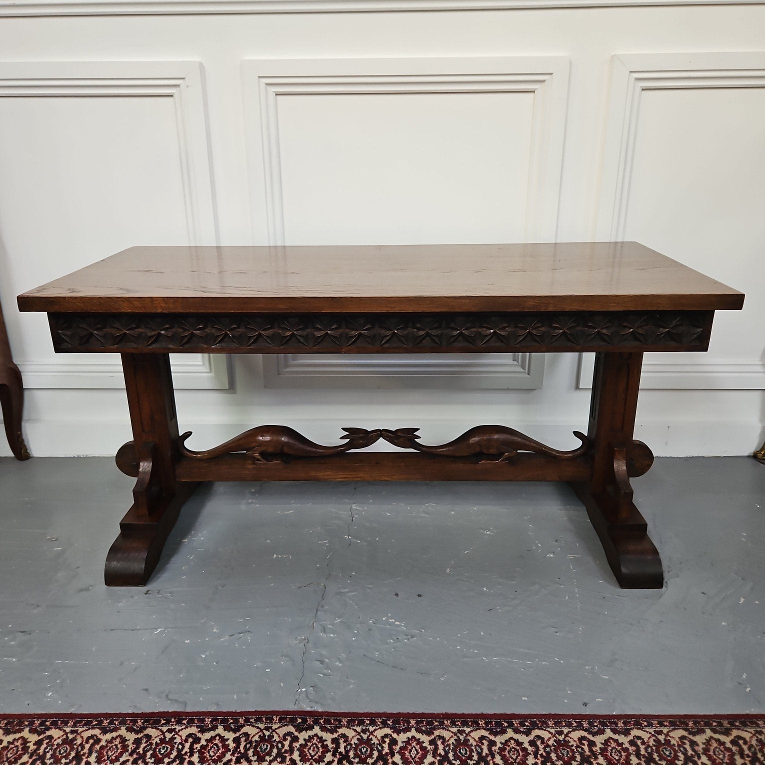 Stunning French Neo-Gothic Style Oak Coffee Table | Antique & Vintage | Moonee Ponds Antiques | Australia Wide Delivery