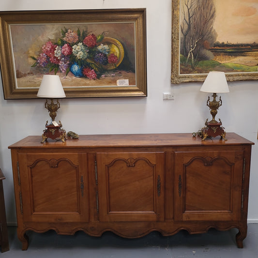 Early 19th Century Fruitwood Three Door Sideboard