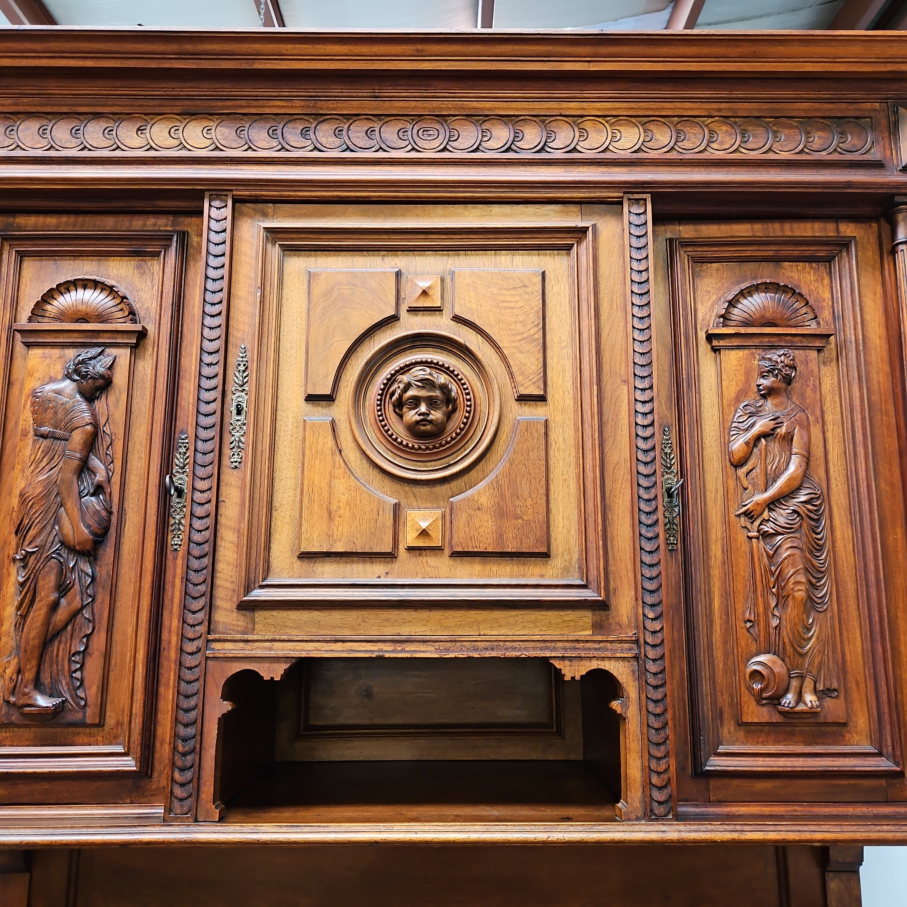 Impressive French Walnut Henry II Style Buffet Sideboard | Antique & Vintage | Moonee Ponds Antiques | Australia Wide Delivery