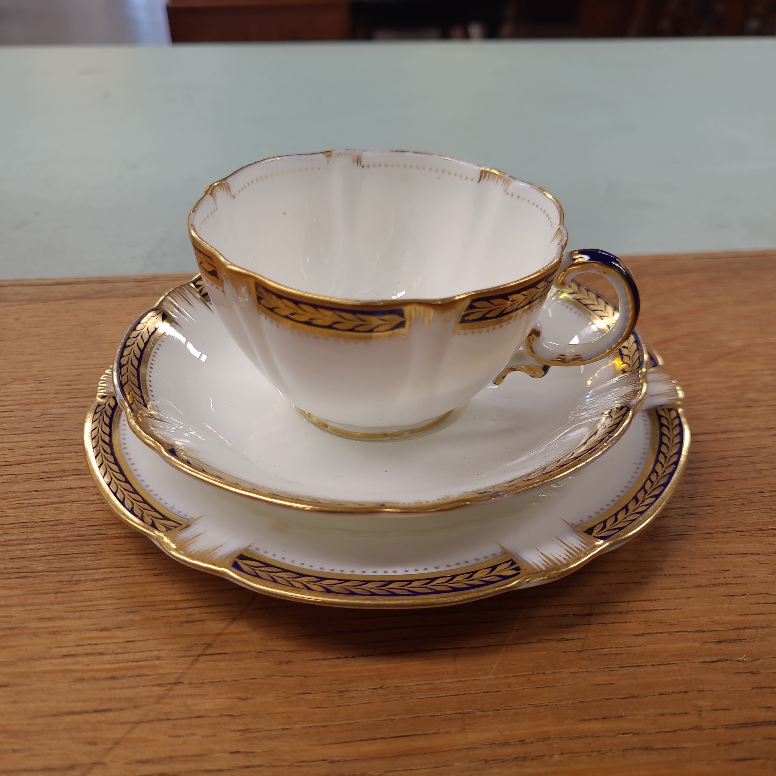 Crescent English Antique Decorative Cup Saucer Plate | Antique & Vintage | Moonee Ponds Antiques | Australia Wide Delivery