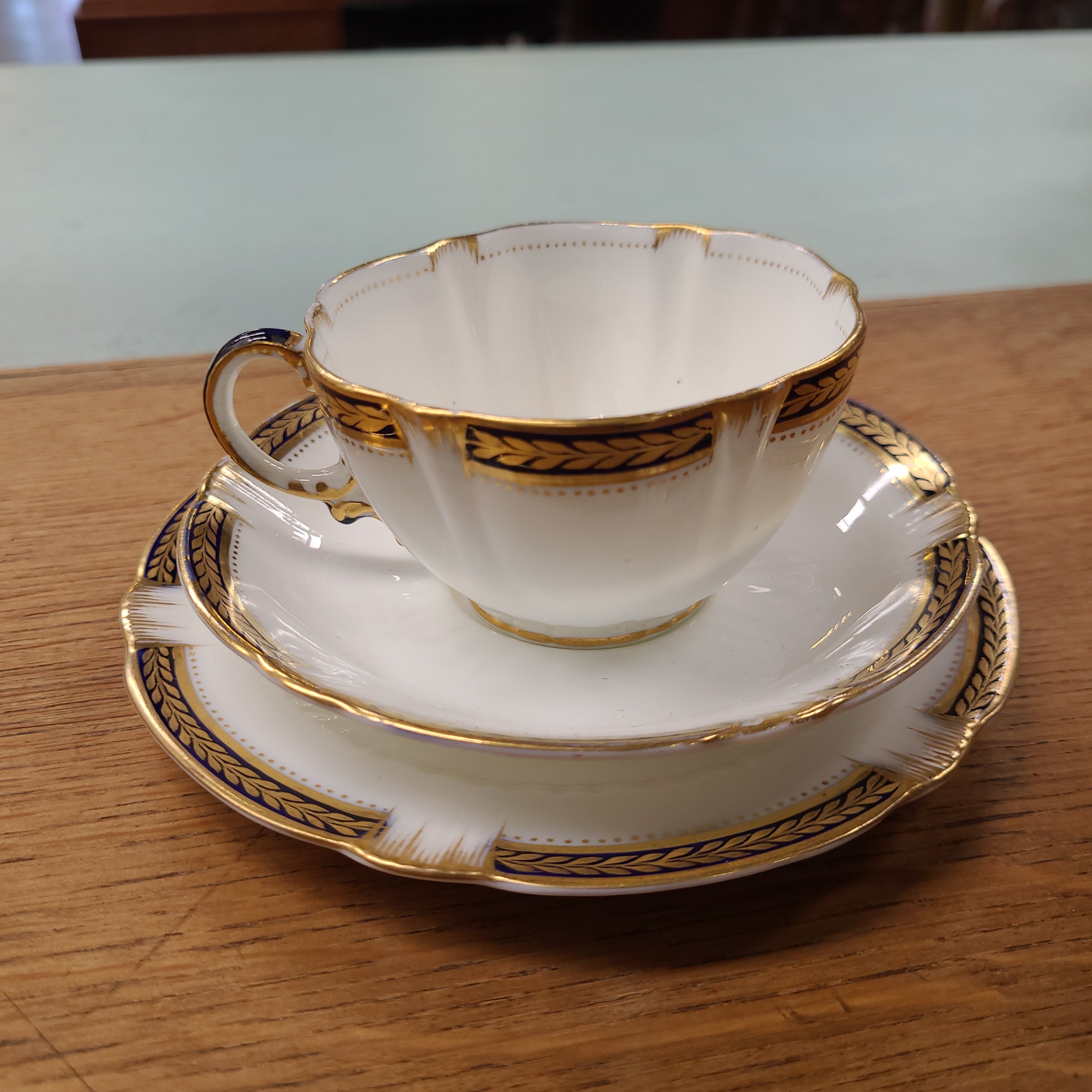 Crescent English Antique Decorative Cup Saucer Plate | Antique & Vintage | Moonee Ponds Antiques | Australia Wide Delivery