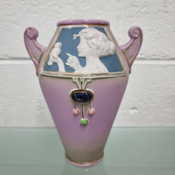 Art Nouveau Schafer Vater Rudolstaft Purple Jasperware Vase | Antique & Vintage | Moonee Ponds Antiques | Australia Wide Delivery