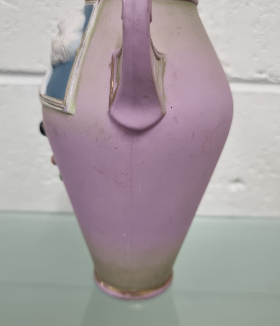 Art Nouveau Schafer Vater Rudolstaft Purple Jasperware Vase