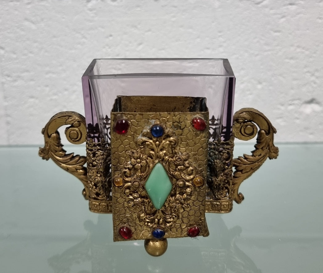 Vintage Bohemian Match Box Holder