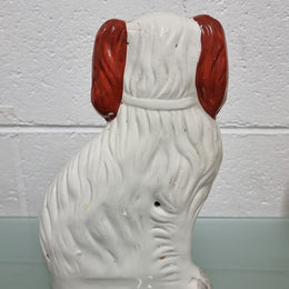 Antique Red Staffordshire Spaniel Dog Statue