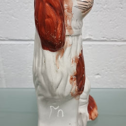 Antique Red Staffordshire Spaniel Dog Statue